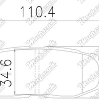 Mupeak MP600 Brake Pads - TOYOTA GR86/GT86/SUBARU BRZ - REAR D1124