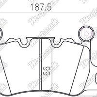 Mupeak MP400 Brake Pads - Porsche 991 911 GT3 w/o PCCB Rear- D1740