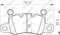 Mupeak MP600 Brake Pads - PORSCHE 991 911 GT3 w/o PCCB Rear - D1740