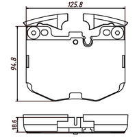 Mupeak MP600 Brake Pads D1876- TOYOTA GR SUPRA 3.0/G29 Z4 40I Front