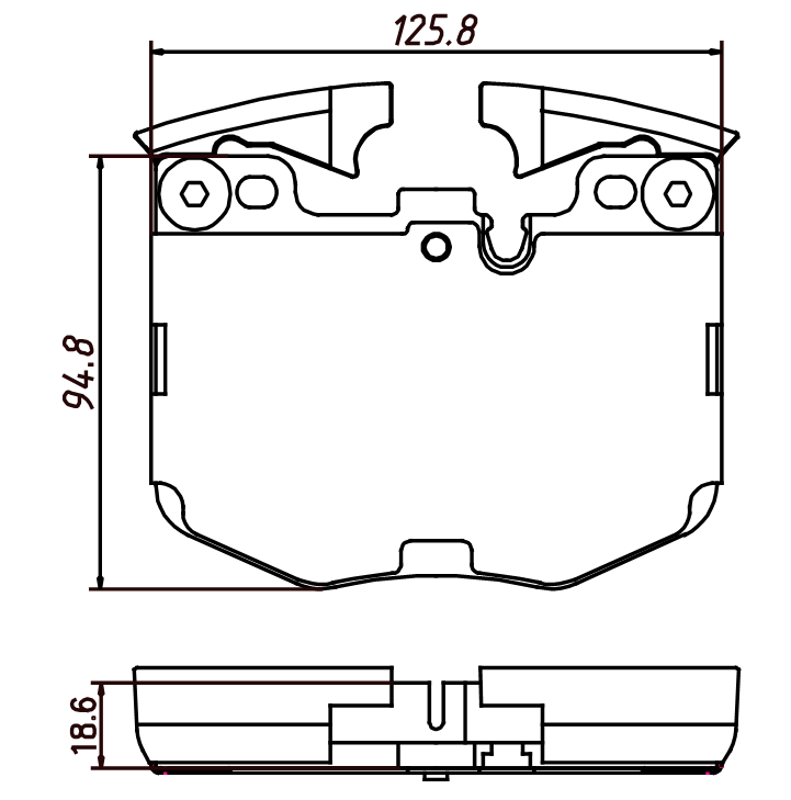 Mupeak MP600 Brake Pads D1876- TOYOTA GR SUPRA 3.0/G29 Z4 40I Front