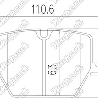 Mupeak MP600 Brake Pads D2220 - TOYOTA GR SUPRA 3.0/G29 Z4 40I Rear