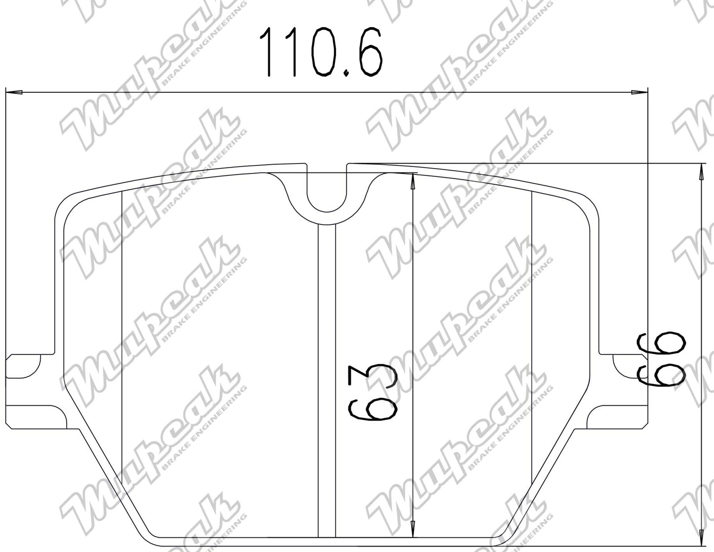 Mupeak MP600 Brake Pads D2220 - TOYOTA GR SUPRA 3.0/G29 Z4 40I Rear