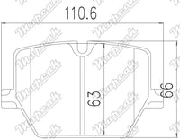 Mupeak MP600 Brake Pads D2220 - TOYOTA GR SUPRA 3.0/G29 Z4 40I Rear
